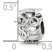 Sterling Silver Reflections Graduation Owl Bead view 4