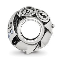 Sterling Silver Reflections Crystals Graduation Bead view 2