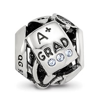 Sterling Silver Reflections Crystals Graduation Bead view 3