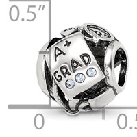 Sterling Silver Reflections Crystals Graduation Bead view 5
