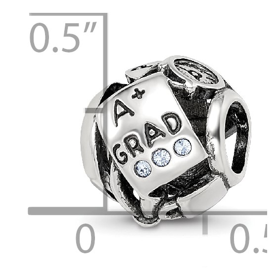 Sterling Silver Reflections Crystals Graduation Bead