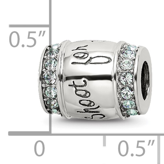 Sterling Silver Reflections Crystal Shoot For The Moon Bead