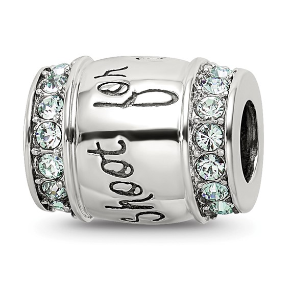 Sterling Silver Reflections Crystal Shoot For The Moon Bead