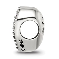 Sterling Silver Reflections Crystals Quinceanera Heart Bead view 2