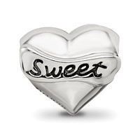 Sterling Silver Reflections Crystals Sweet 16 Heart Bead view 3