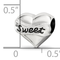 Sterling Silver Reflections Crystals Sweet 16 Heart Bead view 4