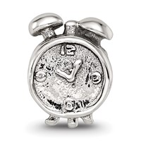 Sterling Silver Reflections Alarm Clock Bead view 3