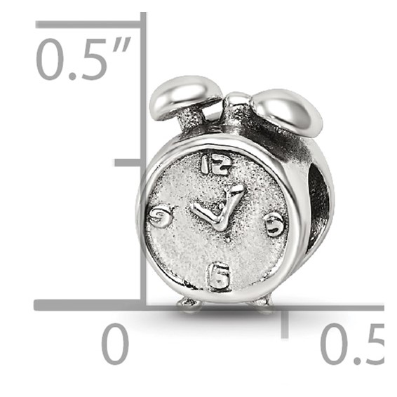 Sterling Silver Reflections Alarm Clock Bead