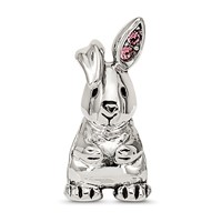 Sterling Silver Reflections Crystals Bunny Bead view 3