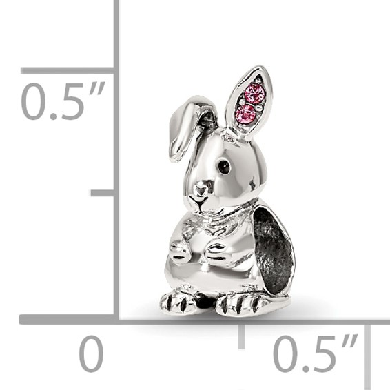 Sterling Silver Reflections Crystals Bunny Bead