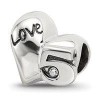 Sterling Silver Reflections Crystals 5th Anniversary Bead view 1