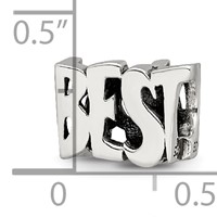 Sterling Silver Reflections Best Mom Two Sided Bead view 5