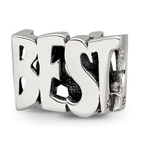 Sterling Silver Reflections Best Mom Two Sided Bead view 1