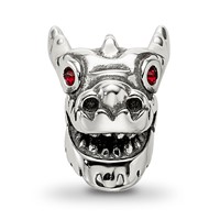 Sterling Silver Reflections Crystal Chinese New Year Dragon Bead view 3
