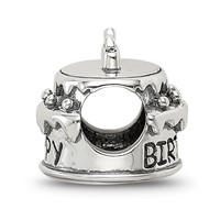 Sterling Silver Reflections Birthday Cake Bead view 2