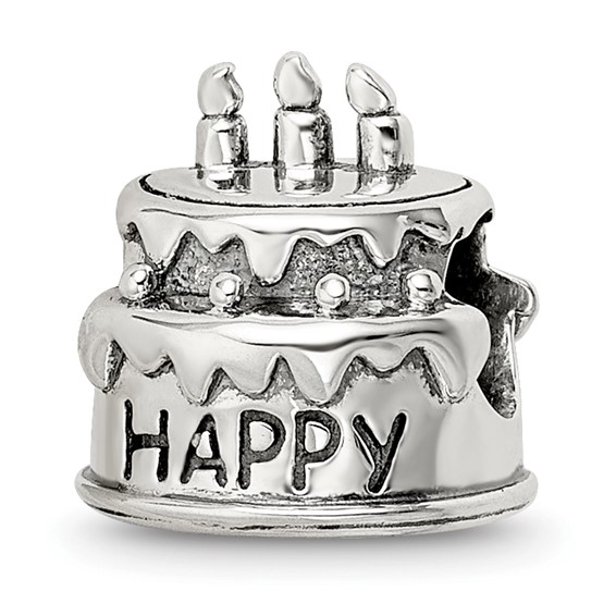 Sterling Silver Reflections Birthday Cake Bead