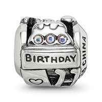 Sterling Silver Reflections Crystals Birthday Collage Bead view 3