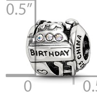 Sterling Silver Reflections Crystals Birthday Collage Bead view 5