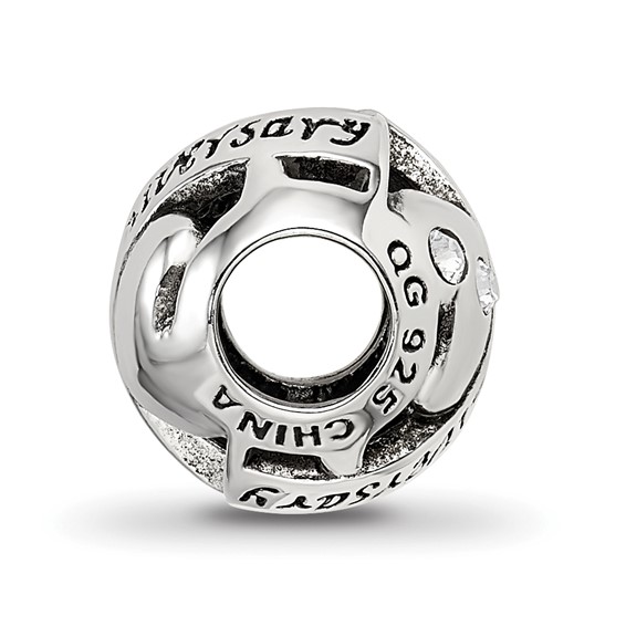 Sterling Silver Reflections Crystals Anniversary Bead