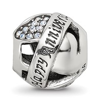 Sterling Silver Reflections Crystals Anniversary Bead view 3