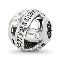 Sterling Silver Reflections Crystals Anniversary Bead view 5
