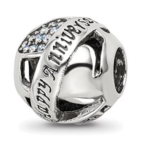 Sterling Silver Reflections Crystals Anniversary Bead view 1