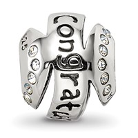 Sterling Silver Reflections Crytal Congratulations Bead view 5