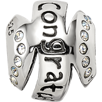 Sterling Silver Reflections Crytal Congratulations Bead view 3