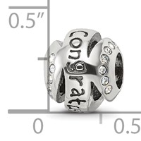 Sterling Silver Reflections Crytal Congratulations Bead view 4