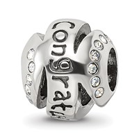 Sterling Silver Reflections Crytal Congratulations Bead view 1