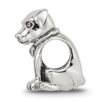 Sterling Silver Reflections Crystal Lab Puppy Bead view 2