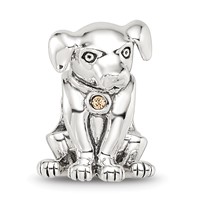 Sterling Silver Reflections Crystal Lab Puppy Bead view 5