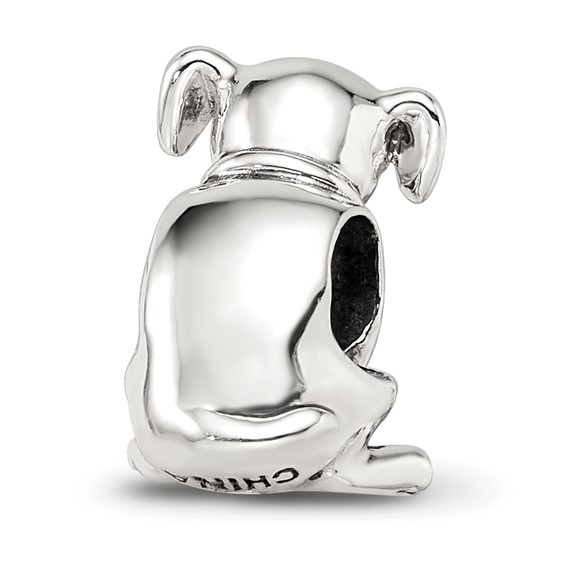 Sterling Silver Reflections Crystal Lab Puppy Bead