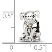 Sterling Silver Reflections Crystal Lab Puppy Bead view 4