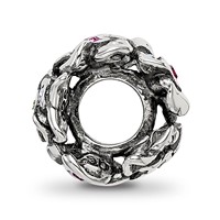 Sterling Silver Reflections Crystals Cherry Blossoms Bead view 2