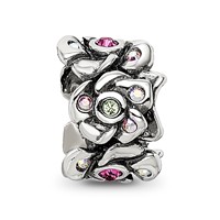 Sterling Silver Reflections Crystals Cherry Blossoms Bead view 5