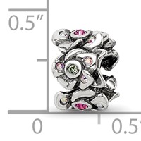 Sterling Silver Reflections Crystals Cherry Blossoms Bead view 4