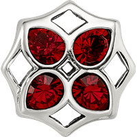 Sterling Silver Reflections Latticewith Crystals Flower Bead view 3