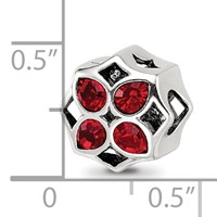 Sterling Silver Reflections Latticewith Crystals Flower Bead view 4