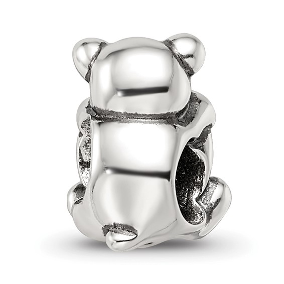 Sterling Silver Reflections Crystals Teddy Bear Bead