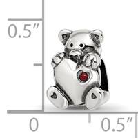 Sterling Silver Reflections Crystals Teddy Bear Bead view 3