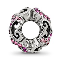 Sterling Silver Reflections with Crystals Renaissance Bead view 2