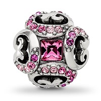 Sterling Silver Reflections with Crystals Renaissance Bead view 5