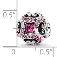Sterling Silver Reflections with Crystals Renaissance Bead view 4