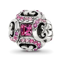 Sterling Silver Reflections with Crystals Renaissance Bead view 1