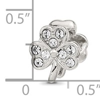 Sterling Silver Reflections Enameled Crystal Shamrock Bead view 4
