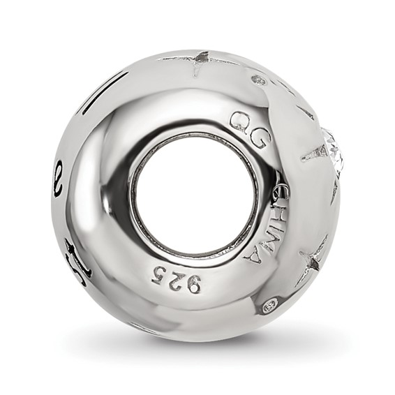 Sterling Silver Reflections Rh-plated Enamel Crystal ALL THE BEST Bead