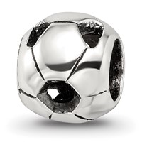 Sterling Silver Reflections Soccer Ball Bead view 1