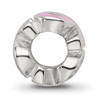 Sterling Silver Reflections Pink Enameled Crystal 16 Bead view 2