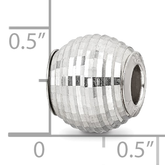 Sterling Silver Reflections Diamond Cut Bead